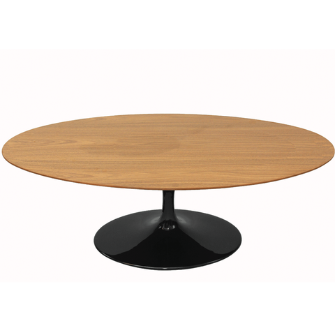 Mesa de Jantar Saarinen Preta Tampo Amadeirado 1,80cm Oval