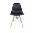 Ver imagem 2 de Cadeira Eiffel com Base de Madeira Assento em Pp Goede Eiffel Interna Preta- Caixa C/ 4 Unidades