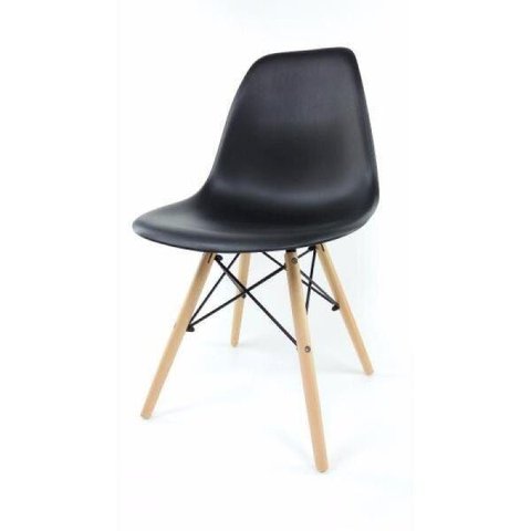 Kit 4 Cadeiras Polipropileno Eiffel; Design Moderno e Alta Resistência - 140kg Preta
