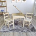 Ver imagem 1 de Mesa Infantil Baú de Madeira com 2 Cadeira Infantil de Madeira de Pinus sem Pintura