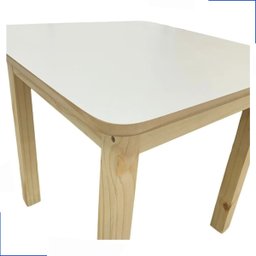Mesa Infantil Baú de Madeira com 2 Cadeira Infantil de Madeira de Pinus sem Pintura - 11