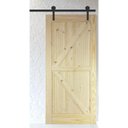 Ver imagem 1 de Porta de Madeira de Correr Tipo Celeiro Modelo K 110M x 220M