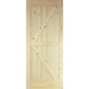 Ver imagem 3 de Porta de Madeira de Correr Tipo Celeiro Modelo K 110M x 220M