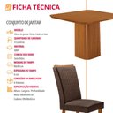 Ver imagem 7 de Mesa de Jantar Eloise 90cm Tampo MDF Laminado Canto Copo com 4 Cadeiras Lisa