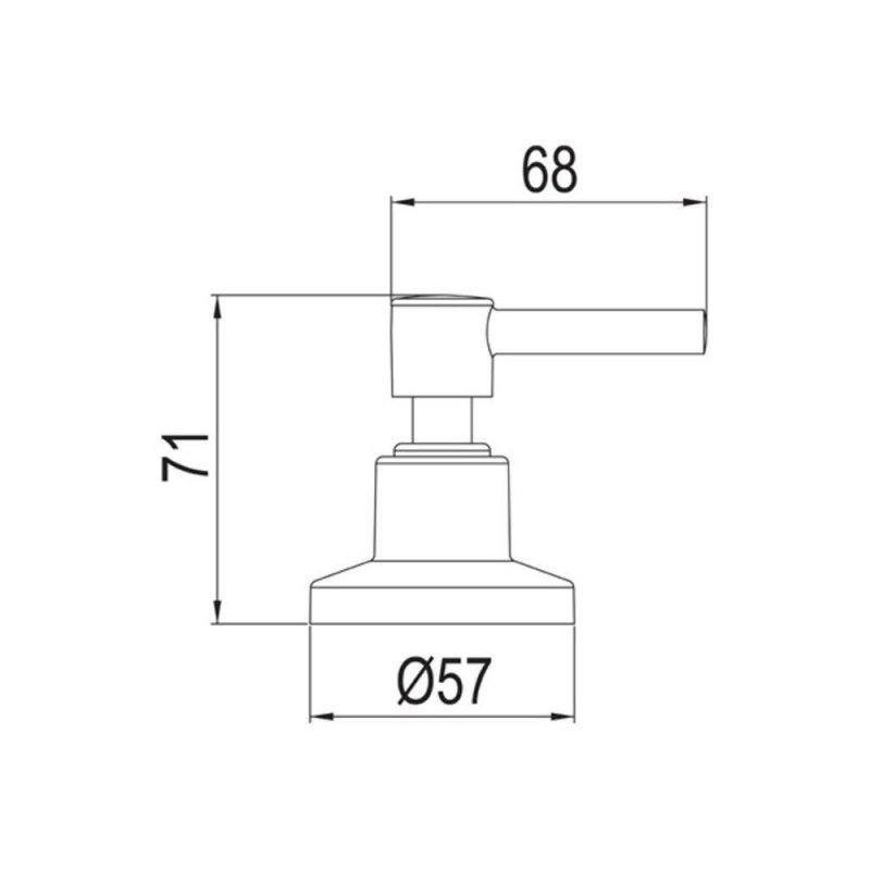 Acabamento para Registro de Gaveta e Pressão de 1", 1/2" e 3/4" LorenFit Slim Ref.: 4901 C31 - 4