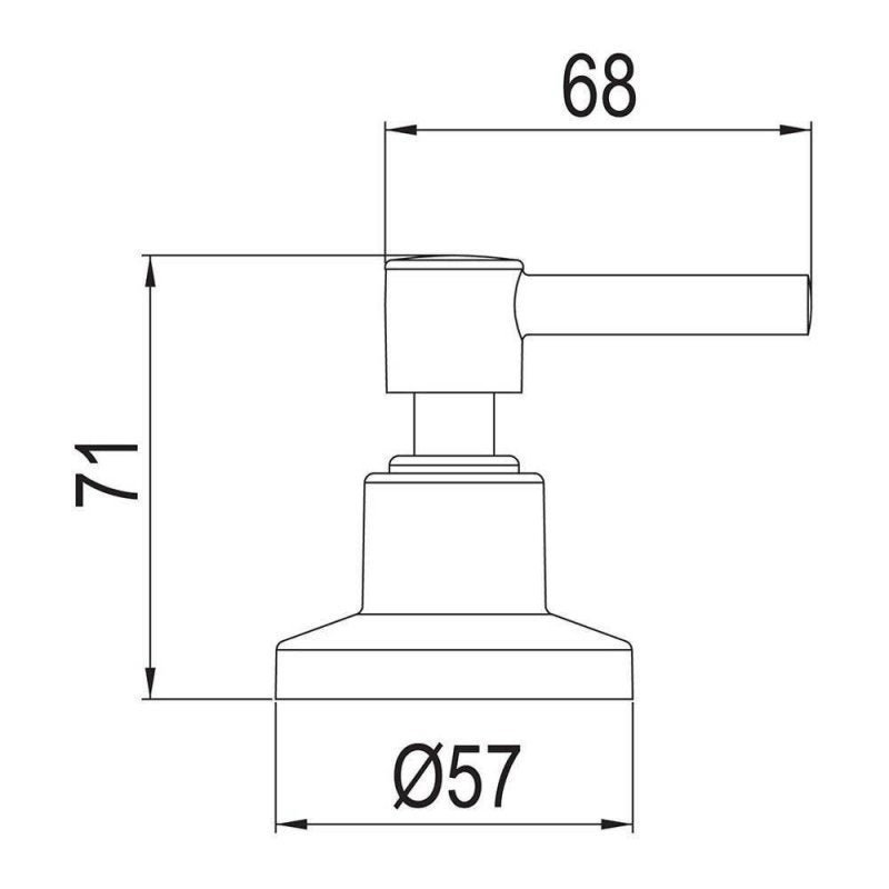 Acabamento para Registro de Gaveta e Pressão de 1", 1/2" e 3/4" LorenFit Slim Ref.: 4901 C31 - 2