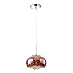 Pendente / Plafon Soho 1 x G9 Cobre e Transparente Bella Iluminação - 12 x 22 cm