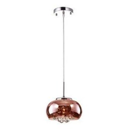 Pendente / Plafon Soho 1 x G9 Cobre e Transparente Bella Iluminação - 12 x 22 cm - 4