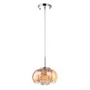 Ver imagem 1 de Lustre Pendente Cristal Vidro Ambar Soho Pd007am 22cm Bella