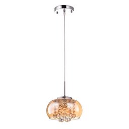 Lustre Pendente Cristal Vidro Ambar Soho Pd007am 22cm Bella - 1