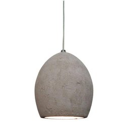 Pendente Cemento 1 x E27 Cinza Bella Iluminação - 18 x 15 cm - 9