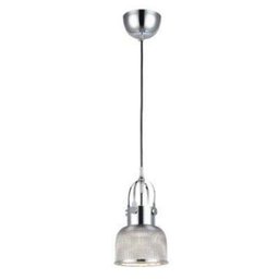 Pendente Mesh 1 x E27 Cromado e Preto Bella Iluminação - 161 x 14 cm - 6