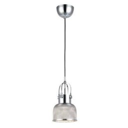 Pendente Mesh 1 x E27 Cromado e Preto Bella Iluminação - 161 x 14 cm - 3