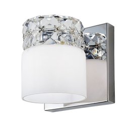 Arandela Bella Allegro em Aço Cristal Vidro Metal - 1