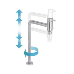 Torneira De Cozinha Deca Bica Alta Telescópica 90º Cromada 1169.C.LNK - 2