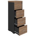 Ver imagem 5 de Armário para Escritório Arquivo 04 Gavetas Atria Executiva A02 Nogal Preto - Lyam Decor