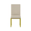 Ver imagem 2 de Kit 2 Cadeiras para Mesa de Jantar Base Industrial Dourado Balaqui Bege