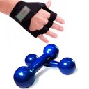 Ver imagem 1 de Kit Musculação Par de Halter 1 Kg Peso Academia + Par Luvas M para Treino