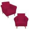 Kit 02 Poltronas Decorativas Danny Vermelho - 1