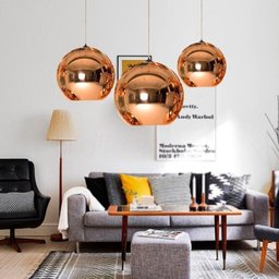 Pendente Bola Vidro Cobre Dixon Luminária Lustre Design Copper 25cm LM1834 - 3