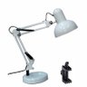 Luminária Mesa Articulável Retrô Vintage Estudo Leitura Branca Base e Garra LM1754 - 2