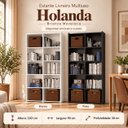 Ver imagem 4 de Estante para Escritório Quarto Livreiro Multiuso Holanda - Branco