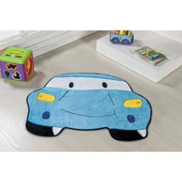 Tapete Infantil de Quarto de Menino Formato Carro Azul Claro - 2