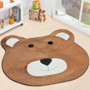 Ver imagem 5 de Tapete Infantil Em Formato de Urso 74x64cm Caramelo