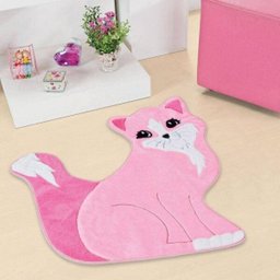 Tapete Infantil em Formato de Gatinha Manhosa 80x64cm Rosa - 5 Tapete Infantil em Formato de Gatinha Manhosa 80x64cm Rosa - 5