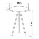 Ver imagem 3 de Mesa Lateral de Apoio com Pés Metálicos 35x35cm Asn 27944 Freedom Naturart