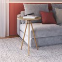Ver imagem 1 de Mesa Lateral de Apoio com Pés Metálicos 35x35cm Asn 27944 Freedom Naturart