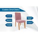 Ver imagem 2 de Conjunto: Mesa Sala Jantar Flora C/ Tampo Madeirado 109cm e 4 Cadeiras Clarice Cinamomo/off White -
