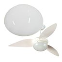 Ver imagem 1 de Lustre de Vidro Leitoso Globo para Ventilador PL Aliseu