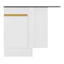 Ver imagem 5 de Balcão Cozinha com Rodapé de Canto 1 Porta Veneza GW Multimóveis MP2120 Branco