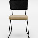 Ver imagem 6 de Kit 06 Cadeiras Decorativas Sala Jantar Allana L02 Couríssimo Preto Linho Bege Escuro - Lyam Decor