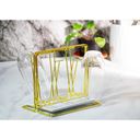 Ver imagem 7 de Suporte Vertical Mesa Decorativo 6 Copos Luxo Taça Dourado