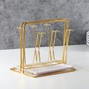 Ver imagem 2 de Suporte Vertical Mesa Decorativo 6 Copos Luxo Taça Dourado