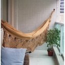 Ver imagem 3 de Rede Descanso Casal Luxo Caramelo 300kg Algodão Resistente