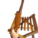 Ver imagem 6 de Banquinho de Madeira C/ Encosto Portátil - Vira Cadeira Suporte Gpf Banqueta 2 em 1