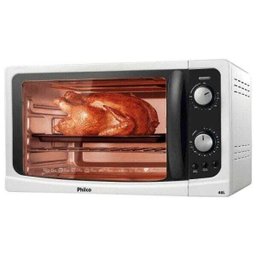 Forno Elétrico Philco 48L com Grelha Deslizante e Timer, Branco - 110V - 1