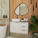 Ver imagem 3 de Gabinete Armario para Banheiro 100% Mdf com Cuba - Firenze Branco 60cm