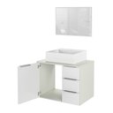 Ver imagem 5 de Gabinete Armario para Banheiro 100% Mdf com Cuba - Firenze Branco 60cm