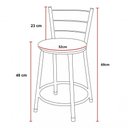 Ver imagem 2 de 4 Banquetas Baixa para Cozinha Epoxi Cinza Preto