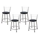 Ver imagem 1 de 4 Banquetas Baixa para Cozinha Epoxi Cinza Preto