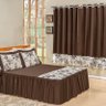 Kit Veneza Tabaco Casal com Cortina 2,00M x 1,80M 04 Peças - 1
