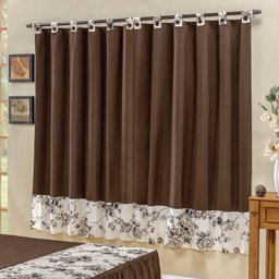 Kit Veneza Tabaco Casal com Cortina 2,00M x 1,80M 04 Peças - 3 Kit Veneza Tabaco Casal com Cortina 2,00M x 1,80M 04 Peças - 3