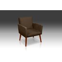 Ver imagem 1 de Poltrona Decorativa Nina Suede Marrom - Pandora Decor - Casa da Poltrona
