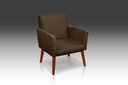 Ver imagem 1 de Poltrona Decorativa Nina Suede Marrom - Pandora Decor - Casa da Poltrona