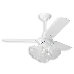 Ventilador de Teto Diamante Branco Loren Sid 3 Pás Brancas M3 - 127V - 13