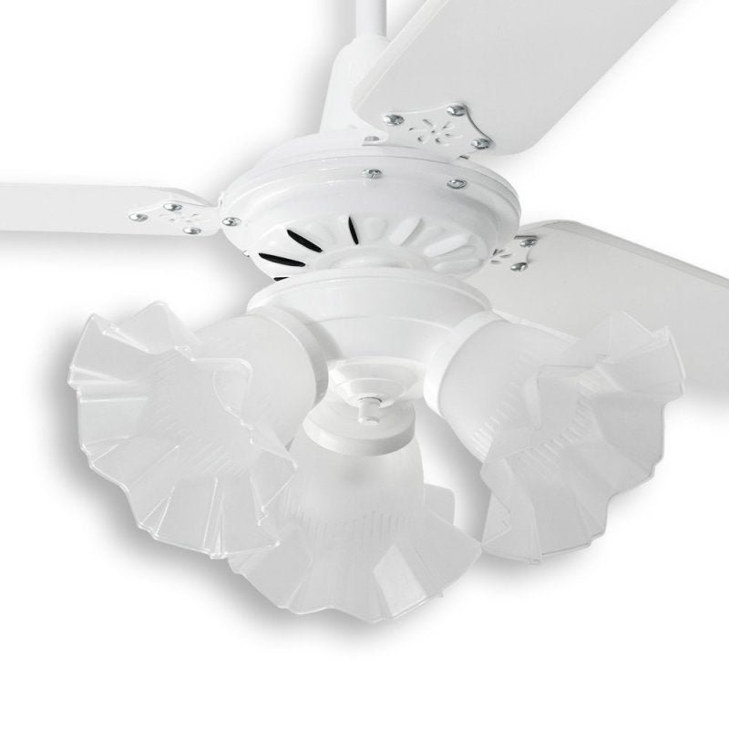 Ventilador de Teto Diamante Branco Loren Sid 3 Pás Brancas M3 - 127V - 8